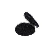 Hook and Loop Sticky Self Adhesive Dots Coins Circles Tape Black White 15mm - Black