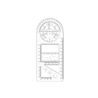 Multifunctional Geometric Ruler Student Mathematics Drawing Tools School Office - Clear-Primary School