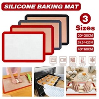 Silicone Baking Mat Non Stick Reusable Sheet for Pastry Dough Cookie Oven Bakeware - Grey 4PCS(2*30X21+2*42X29.5CM)