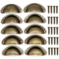30X Modern Cup Cabinet Handle Knob Drawer Furniture Door Pull Shell Cupboard - Bronze