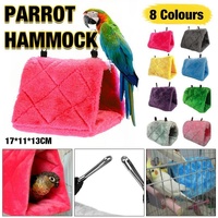 Pet Bird Parrot Parakeet Budgie Warm Hammock Cage Hut Tent Bed Hanging Cave - Pink