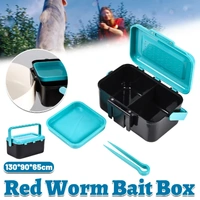 Handle Waist Hanging Live Bait Box Earthworm Clip Fishing Tackle Accessory Case