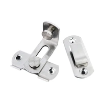 2 Sets 90 Degree Sliding Door Latch Lock Catch Kit for Home Use - Right-Angle-Silver-S