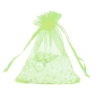 50PCS Organza Bag Sheer Bags Jewellery Wedding Candy Packaging Sheer Bags 10*15 cm - Fruit Green/50PCS