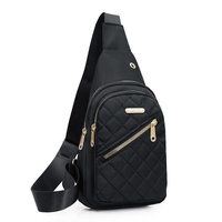 Chest Bag Crossbody Sports Bag Simple Casual Crossbody Bag for Travel Outdoor - Black