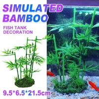 Aquarium Simulation Bamboo Decor Fish Tank Background Decoration