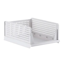 Clothes Storage Basket Stackable Drawer type Wardrobe Organizer Closet Storage - 23cm