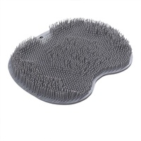 Foot Back Body Scrubber Massager Pad Shower Bath Exfoliating Brush Cleaning Mat - Dark Grey
