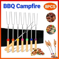 Marshmallow Roasting Sticks Extendable BBQ Forks for Campfire Barbecue Fun 8PCS