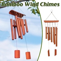 Home Bell Bamboo Hanging Decoration Wind Chime for Outdoor Garden Patio Decor