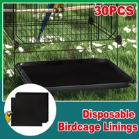 30pcs Disposable Birdcage Liner Pads Pet Cage Liner Bedding for Birds and Parrot
