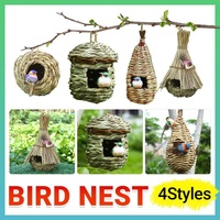 Qttie Bird Nest Breeding Box House Bed Cage Hut Cave Canary Finch Budgie Parrot - Ball