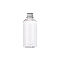 20pcs Brown Transparent Cosmetic Bottles with Aluminum Lids for Packaging - Transparent-200ml
