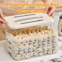 4 Layer Dumpling Box Kitchen Refrigerator Storage Container Frozen Food Crisper