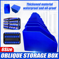 Plastic Storage Box Set 6Size Clear Hard Case Miter Tool Parts Display Organiser - 30x20x30cm