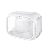 Doll Storage Box Display Rack Space Capsule For Doll Collection Organization - Porcelain White