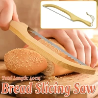 Household Wooden Bread Slicing Saw Manual Kitchen Baking Food Safe Easy to Use