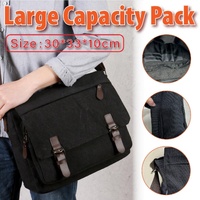 Canvas Messenger Shoulder Bag Large Capacity Crossbody Travel Work Handbag