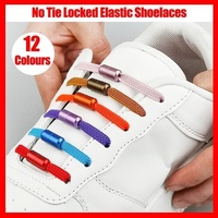 No Tie Locked Elastic Shoelace Shoe Lace Lazy Laces Sports Sneakers - Light Blue