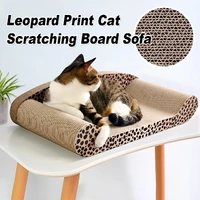 Leopard Print Cat Scratcher Board Durable Cardboard Surface for Claw Sharpening