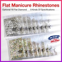 1440Pcs Glitter Rhinestones Crystal Flat Clear Bottom Glass Nail Art Nail Drill - Clear Crystal SS6