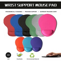 Comfort Mouse Pad with Built In Wrist Support Non Slip Ergonomic Mice Mat - Pink