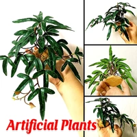 Artificial Plants Green Simulation Foliage for Pet Habitat Decoration Ornament