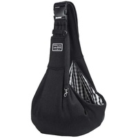 Portable Pet Sling Carrier Shoulder Bag for Small Dogs and Cats Travel Outdoor - Black