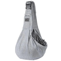 Portable Pet Sling Carrier Shoulder Bag for Small Dogs and Cats Travel Outdoor - Grey