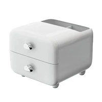 Multifunctional Desktop Organizer Storage Drawer Box for Office and Study Desks - White