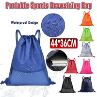 Backpack Sport Pack String Tote Gym Bag Cinch Sack School Drawstring Capacity - Pink