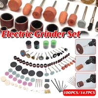 100/147pcs Electric Mill Set Accessories Grinding Cutting Drilling Tool Kit - 100Pcs(Without Grinder Pen)