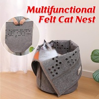 Portable Felt Cat Nest Soft Pet Bed Cat Cave for Cats and Small Pets Indoor Use