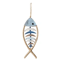 Fish Shaped Wall Hanging Decor Small Nautical Style Home Decoration Art Ornament - Fish head bone