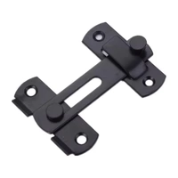 2 Sets 90 Degree Sliding Door Latch Lock Catch Kit for Home Use - Flat-Black-L