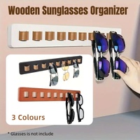 Wall Mount Glasses Storage Rack for Sunglasses Organizer Home Display Rack - White