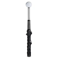 Golf Swing Training Aid Telescopic Impact Sound Stick Exercise Tool for Practice - Black