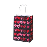 30x Valentines Day Love-Themed Tote Bag Elegant Kraft Paper Handbag Lightweight - Y168