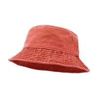 Unisex Men Women Washed Cotton Outdoor Camping Sports Bucket Hats Fisherman Hat - Orange