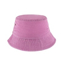 Unisex Men Women Washed Cotton Outdoor Camping Sports Bucket Hats Fisherman Hat - Pink
