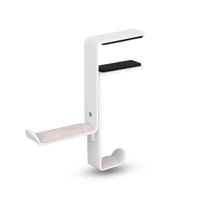 Metal Earphone Headset Desks Display Stand Hanger Holder Headphone Bracket Hook - White