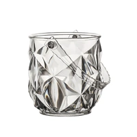 Acrylic Ice Bucket Transparent Champagne Cooler Home Bar Wine Chiller Bucket - Diamond
