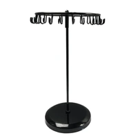 Iron Jewellery Rack Rotating Necklace Display Stand Jewellery Organiser Storage - Black