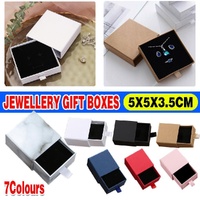 Jewellery Gift Box Necklace Ring Bracelet Bangle Earring Cardboard Box 5*5*3.5cm - Pink