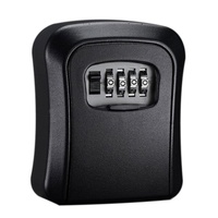 Combination Key Box with Combination Lock for Home Office Security Storage - Black