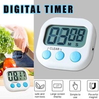 Kitchen Timer with Large LCD Display Screen and Back Mount Countdown Alarm