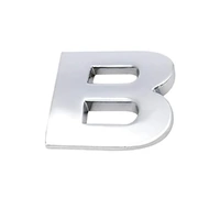 A-Z Alphabet Letters Car Sticker Self Adhesive Auto Badge Emblem 3D Chrome Good - B