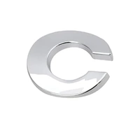 A-Z Alphabet Letters Car Sticker Self Adhesive Auto Badge Emblem 3D Chrome Good - C