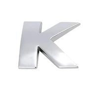A-Z Alphabet Letters Car Sticker Self Adhesive Auto Badge Emblem 3D Chrome Good - K