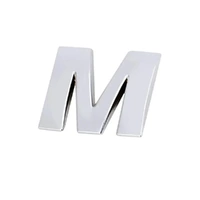 A-Z Alphabet Letters Car Sticker Self Adhesive Auto Badge Emblem 3D Chrome Good - M